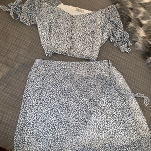 Paper Crane 2pc floral set